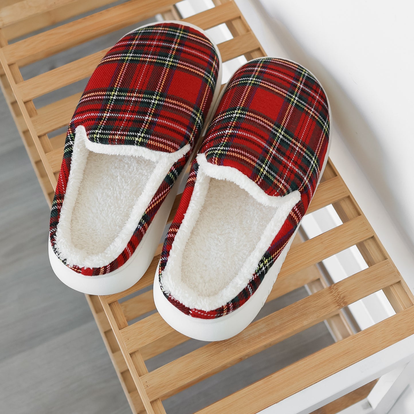 Pluffi Slippers – Plaid Edition