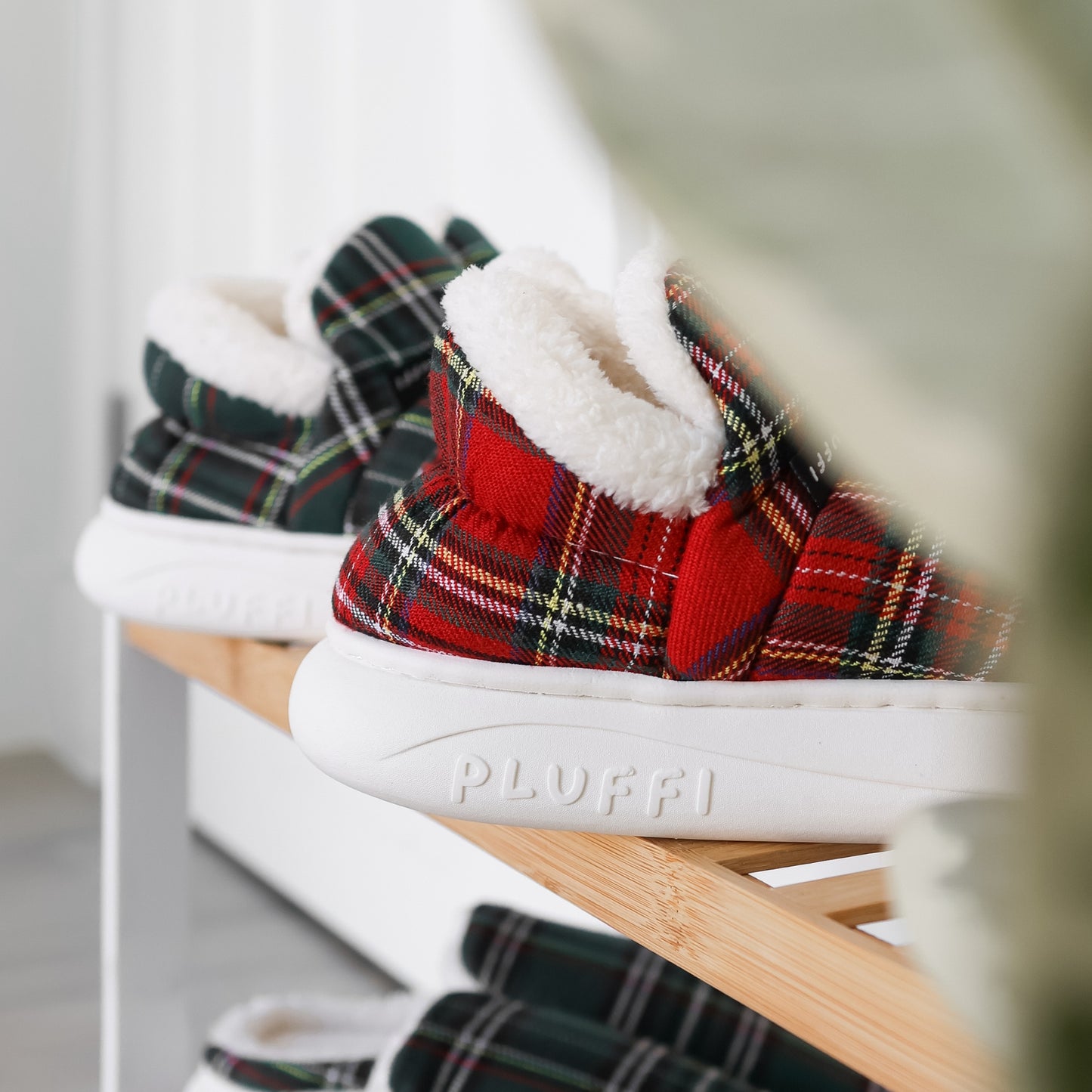 Pluffi Slippers – Plaid Edition