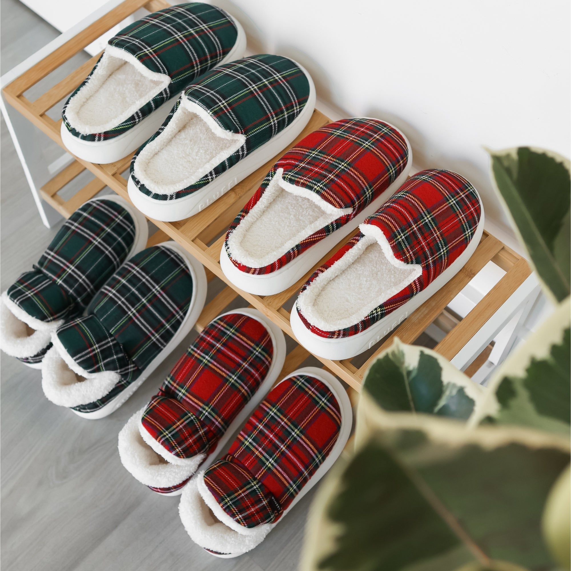 Pluffi Slippers – Plaid Edition