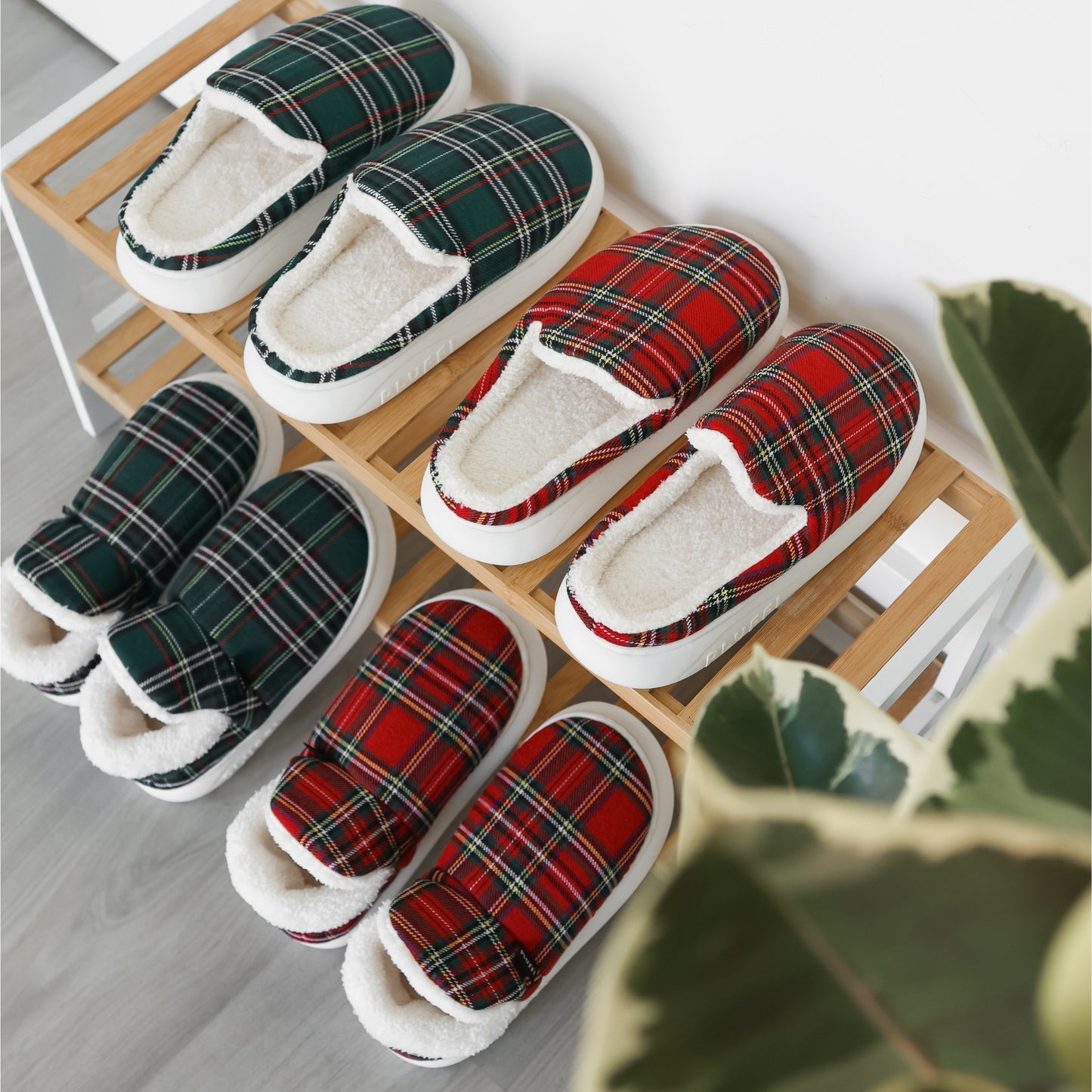 Pluffi Slippers – Plaid Edition