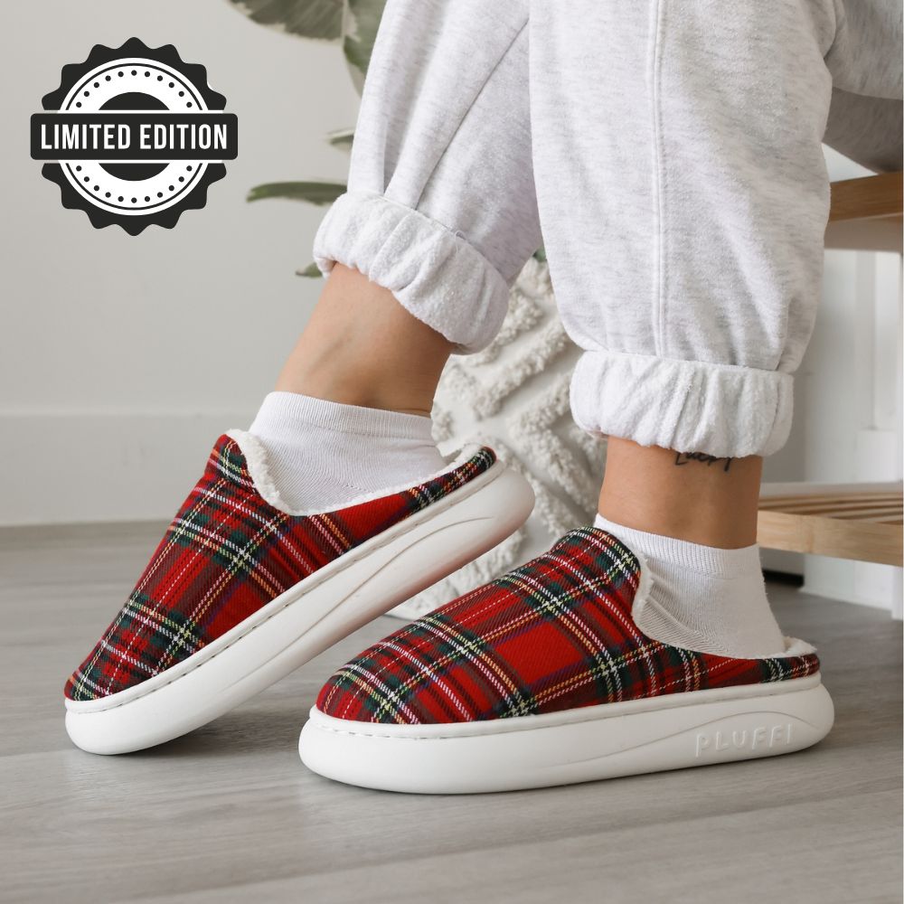 Pluffi Slippers – Plaid Edition